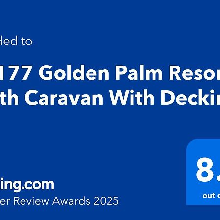 Pg177 Golden Palm Resort 8 Berth Caravan With Decking Chapel St. Leonards Exterior foto